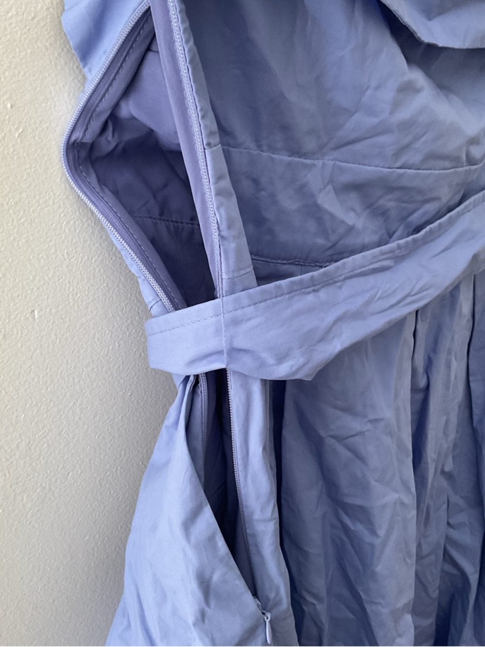Lulus Trendsetting Choice Periwinkle Blue Strapless Pockets Midi Dress NWT Med - Picture 11 of 14